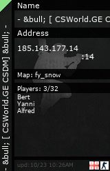 Stats for - &bull; [ CSWorld.GE CSDM] &bull; -