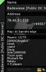 Stats for Badewiese [Public DC Server]