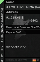 Stats for #1 WE-LOVE-ARMA (NoMods/Addons)