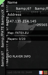 Stats for        &6?   &fFATE &cX  &6 ?
       ??&9??? &6? &9s??????? &6? &9s???????