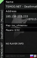 Stats for TSMOD.NET - Deathmatch (Moscow)