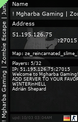 Stats for ! Mgharba Gaming | Zombie Escape | Jumps x2 | FREE VIP