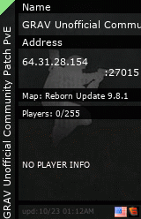 Stats for GRAV Unofficial Community Patch PvE