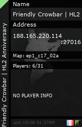 Stats for Friendly Crowbar | HL2 Anniversary