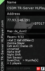 Stats for CSDM TR-Server HLPlayer.com