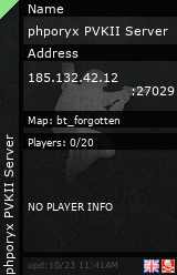 Stats for phporyx PVKII Server