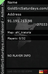 Stats for GoldSrcSaturdays.com/discord - Action Half-Life