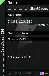 Stats for ...................EastCoast DM