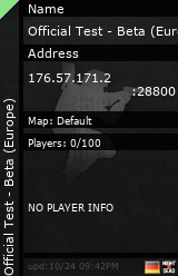 Stats for Official Test - Beta (Europe)
