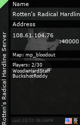 Stats for Rotten′s Radical Hardline Server