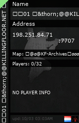 Stats for 01 &thorn;@@KILLINGFLOOR.NET &oslash;&oslash;&oslash;|@&thorn;&thorn; #7707 &oslash;&oslash;&oslash;|@&oslash;@ D-1 &oslash;&oslash;&oslash;|&oslash;&oslash;@ CLASSIC BEGINNER&oslash;&oslash;&oslash;