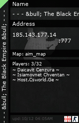 Stats for - - - &bull; The Black Empire &bull; - - -