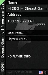 Stats for =[DBG]= Dbeast Gaming | Freeroam Events, RP-World & More
