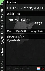 Stats for 05 &thorn;@@KILLINGFLOOR.NET &oslash;&oslash;&oslash;|@&thorn;&thorn; #7787 &oslash;&oslash;&oslash;|@&oslash;@ D-5 &oslash;&oslash;&oslash;|&oslash;&oslash;@ CLASSIC HELL&oslash;&oslash;&oslash;