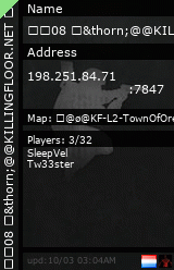 Stats for 08 &thorn;@@KILLINGFLOOR.NET &oslash;&oslash;&oslash;|@&thorn;&thorn; #7847 &oslash;&oslash;&oslash;|@&oslash;@ D-5 &oslash;&oslash;&oslash;|&oslash;&oslash;@ BOSS WAVE&oslash;&oslash;&oslash;