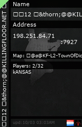 Stats for 12 &thorn;@@KILLINGFLOOR.NET &oslash;&oslash;&oslash;|@&thorn;&thorn; #7927 &oslash;&oslash;&oslash;|@&oslash;@ D-3 &oslash;&oslash;&oslash;|&oslash;&oslash;@ GRENADE ARENA VERSUS&oslash;&oslash;&oslash;