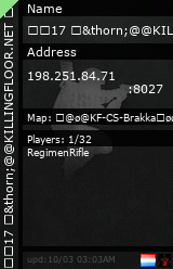 Stats for 17 &thorn;@@KILLINGFLOOR.NET &oslash;&oslash;&oslash;|@&thorn;&thorn; #8027 &oslash;&oslash;&oslash;|@&oslash;@ D-2 &oslash;&oslash;&oslash;|&oslash;&oslash;@ KNIFE ARENA SOLO&oslash;&oslash;&oslash;