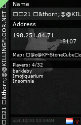 Stats for 21 &thorn;@@KILLINGFLOOR.NET &oslash;&oslash;&oslash;|@&thorn;&thorn; #8107 &oslash;&oslash;&oslash;|@&oslash;@ D-3 &oslash;&oslash;&oslash;|&oslash;&oslash;@ PATRIARCH PARTY&oslash;&oslash;&oslash;